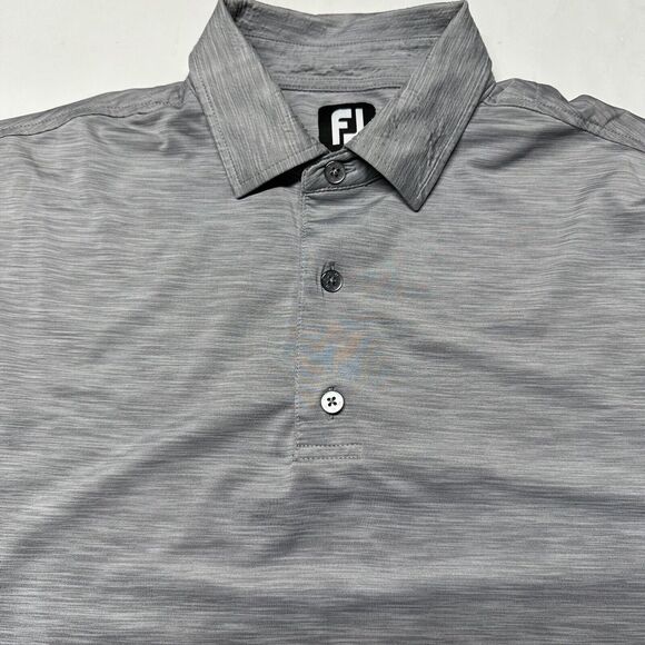 Foot Joy Shirt Mens XL Polo Gray Short Sleeve Embroidered Logo Golf Preppy FJ - Picture 4 of 9